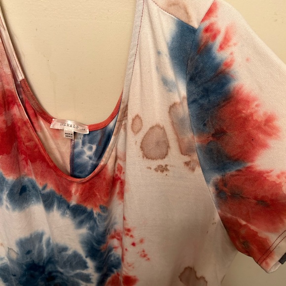 Emerald brand patriotic soft knit maxi dress, worn once, sz 3x, exc condition - Picture 7 of 8